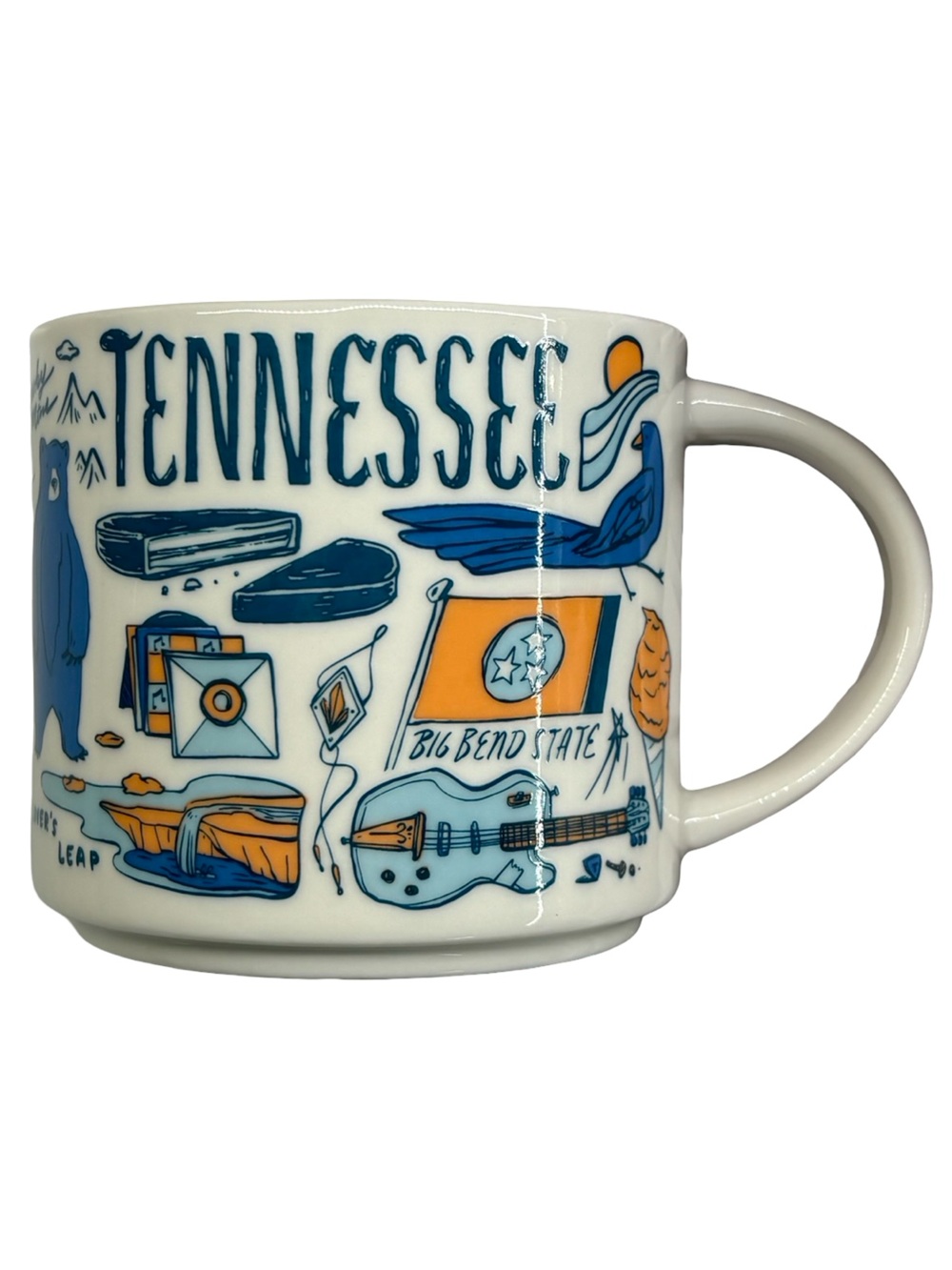 Starbucks TENNESSEE Been There Series 14oz coffee mug orange interior